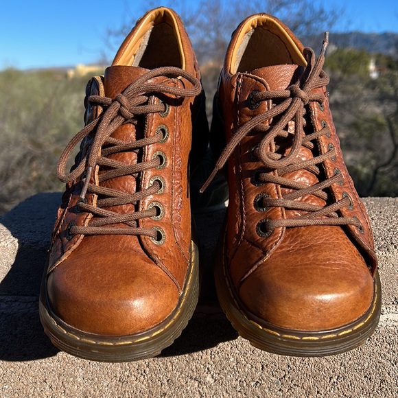 Dr. Martens Whiskey Brown Vintage Scalloped Edge Y2K Chunky Oxfords - Picture 7 of 17